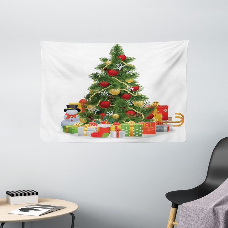 Christmas Tree Style Wide Tapestry