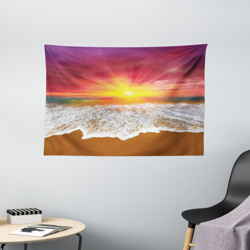 Vivid Coastal Scenery Wide Tapestry