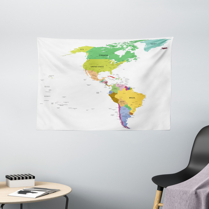 South and North America Wide Tapestry