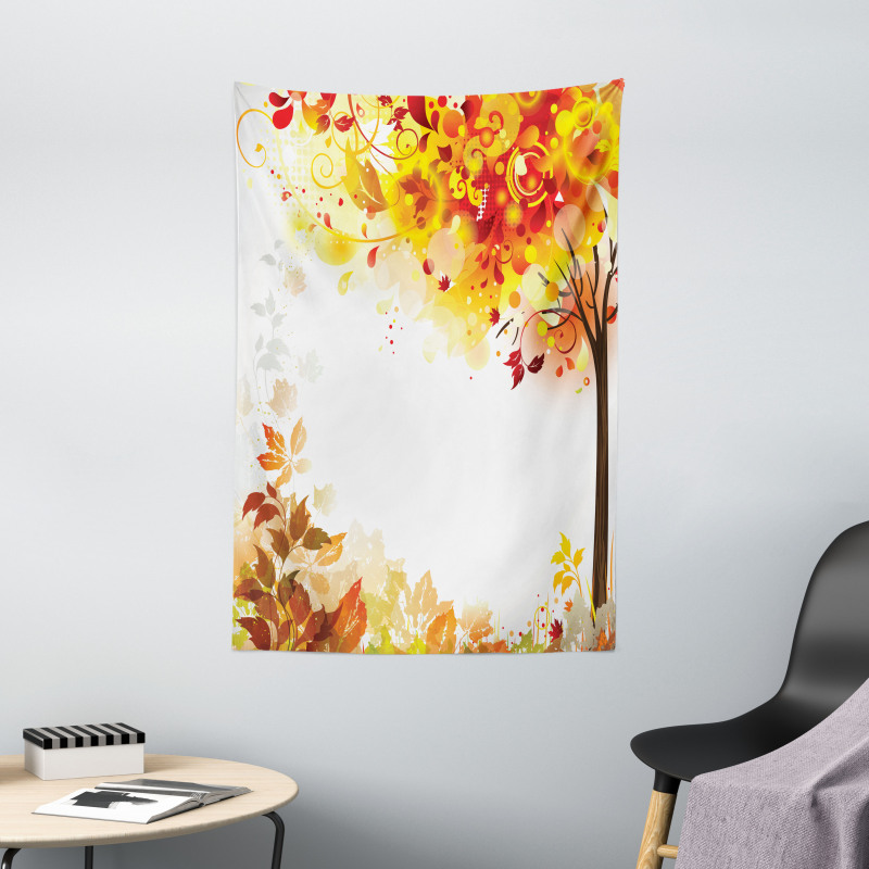 Abstract Fall Season Tree Tapestry