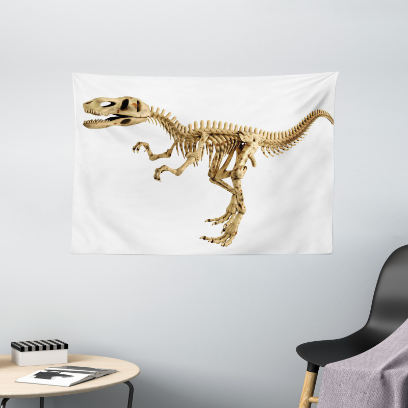Fossil Dino Skeleton Wide Tapestry