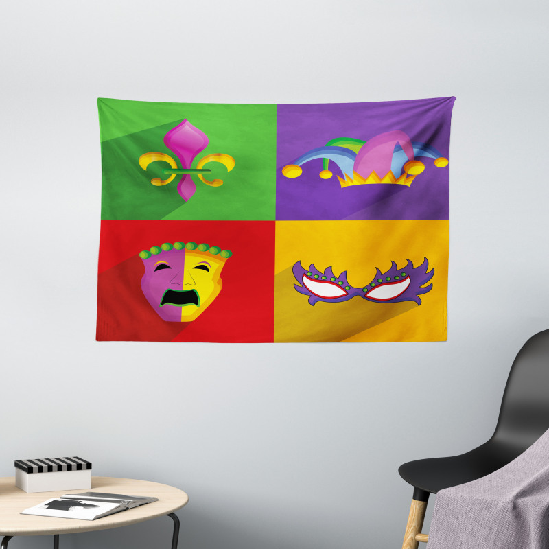 Colorful Frame Wide Tapestry