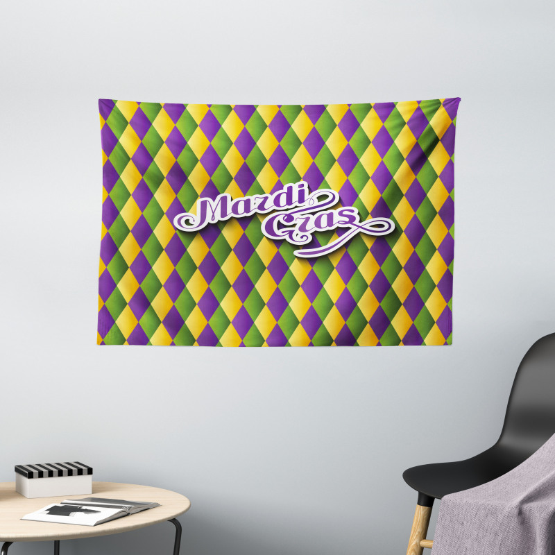 Hand Writing Design Wide Tapestry