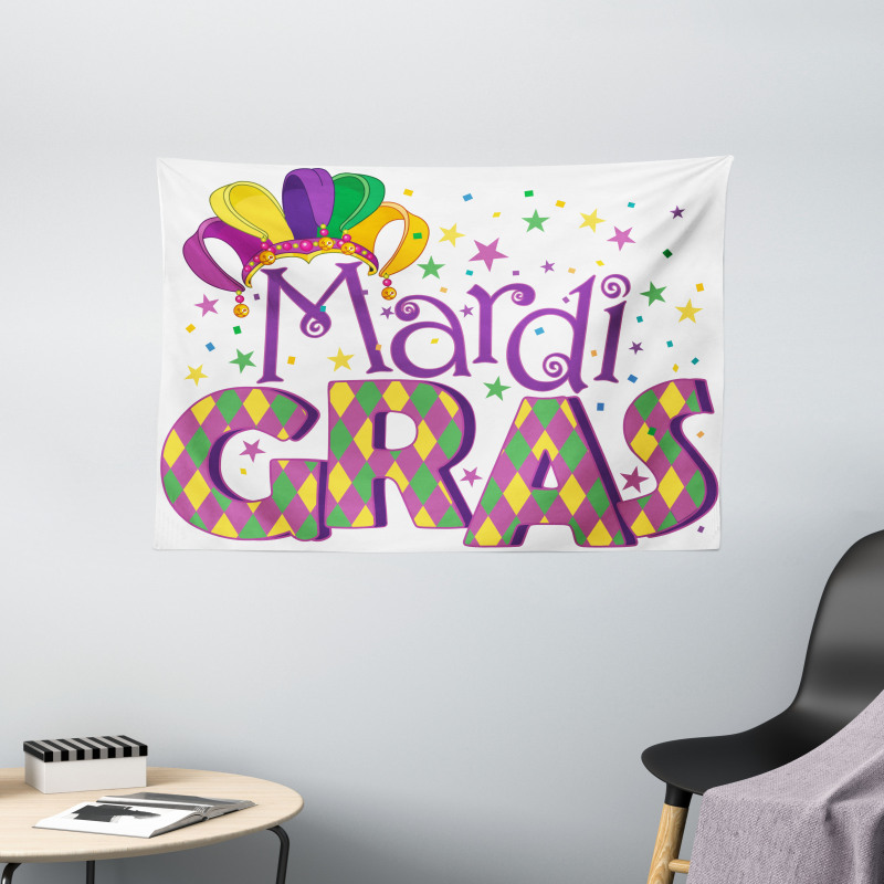 Joyful Party Theme Wide Tapestry