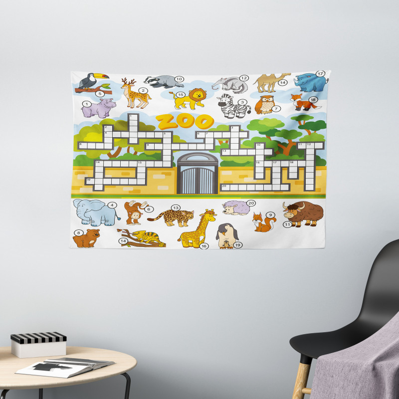 Zoo Theme Wide Tapestry