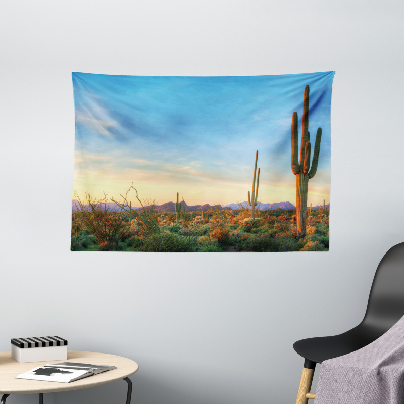 Sonoran Desert Sunset Wide Tapestry