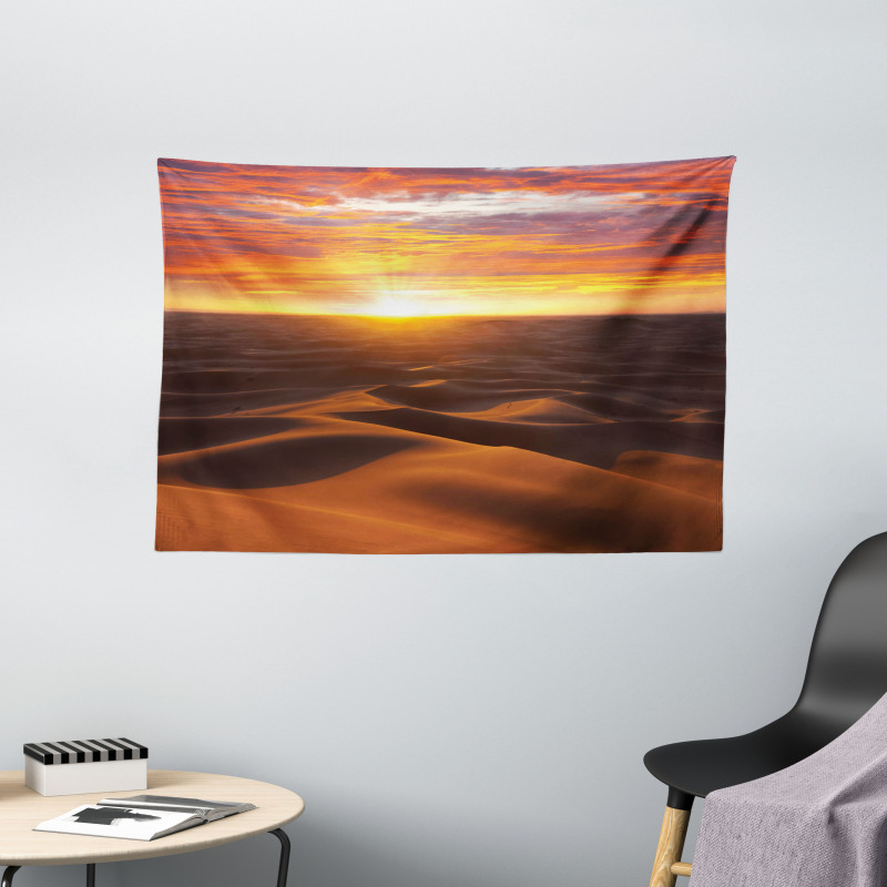 Dramatic Sunset Scenery Wide Tapestry