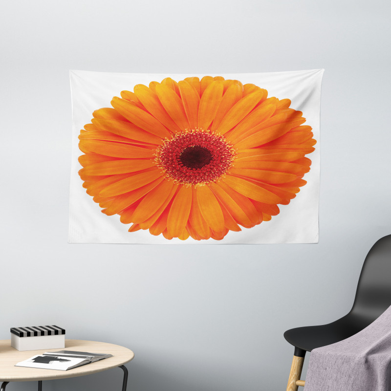 Vivid Flower of Gerbera Wide Tapestry