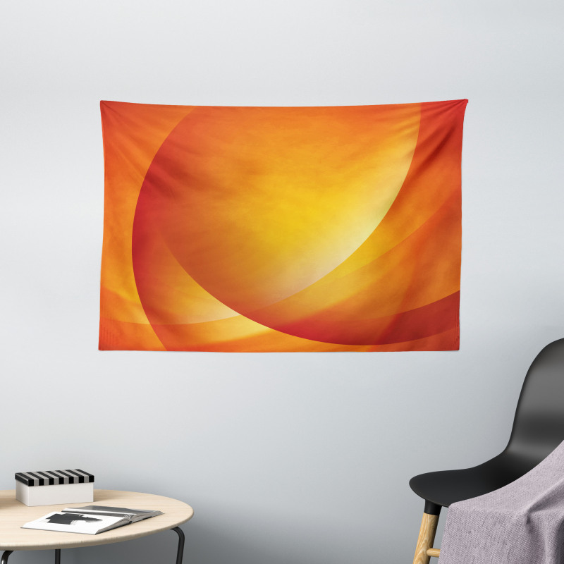 Colorful Twist Lines Wide Tapestry