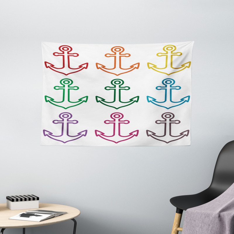 Anchors Sailing Crusie Wide Tapestry