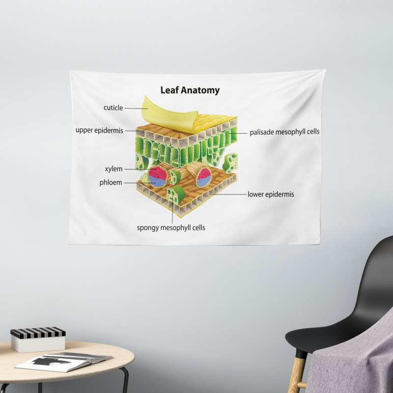 Leaf Names Theme Wide Tapestry