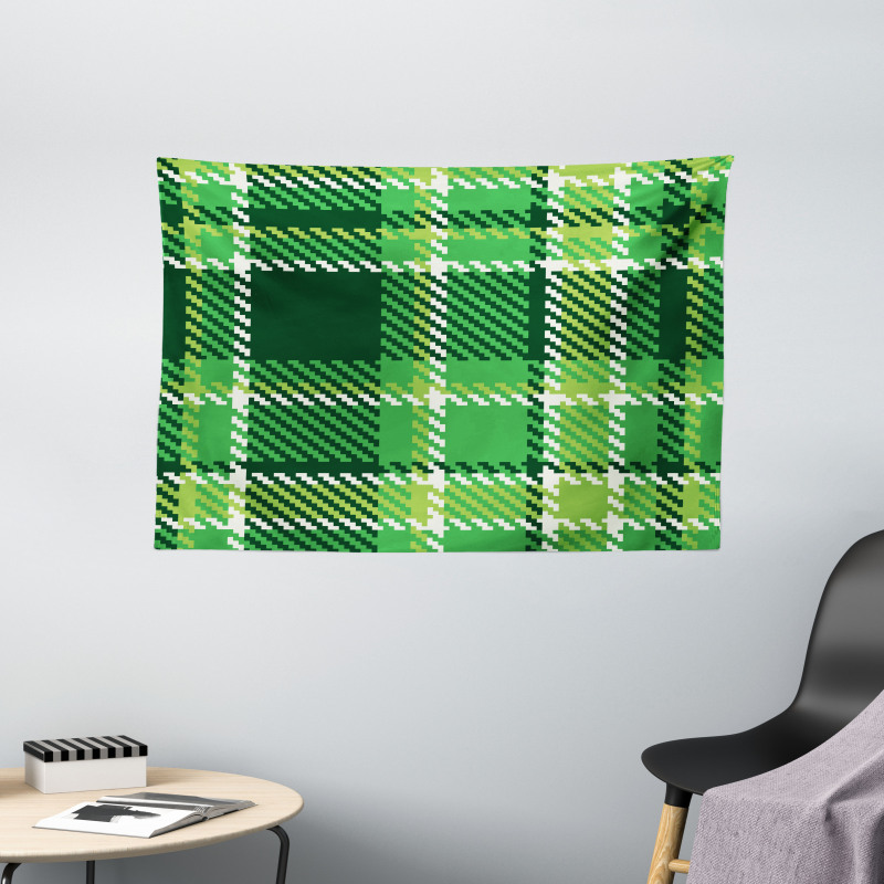 Irish Mosaic Green Wide Tapestry