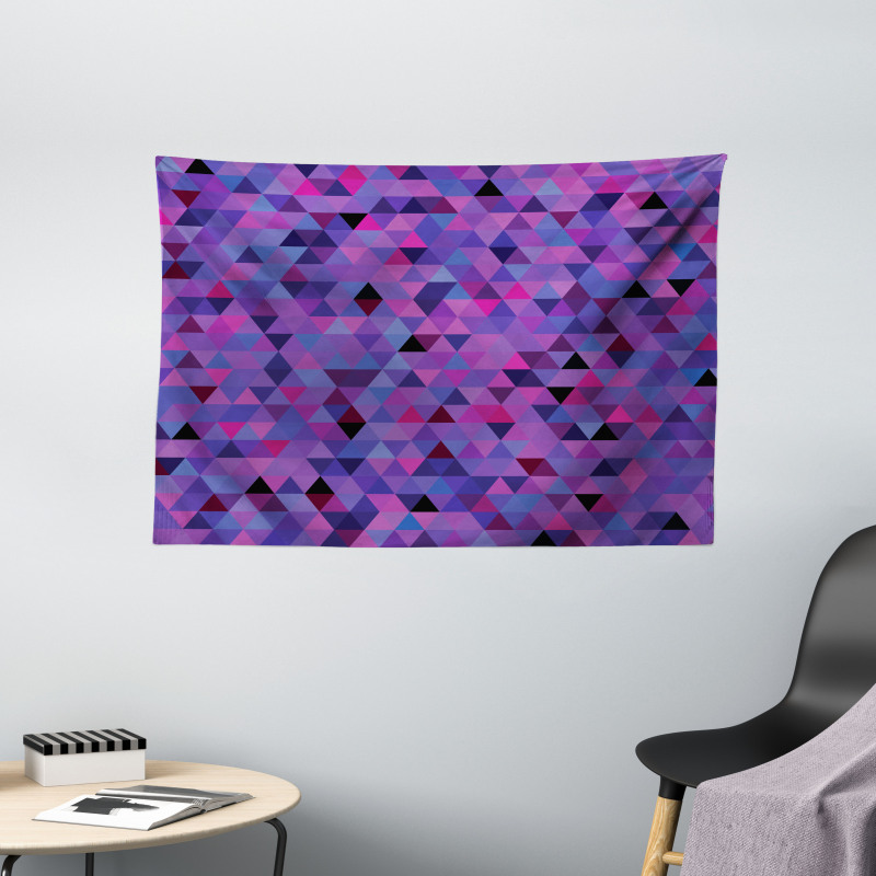 Small Triangles Mosaic Wide Tapestry