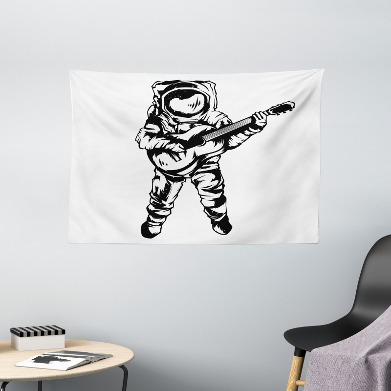 Jamming Space Man Wide Tapestry