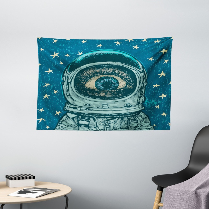 Amazed Astronaut Eye Wide Tapestry