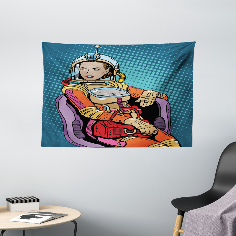 Space Lady Purse Wide Tapestry