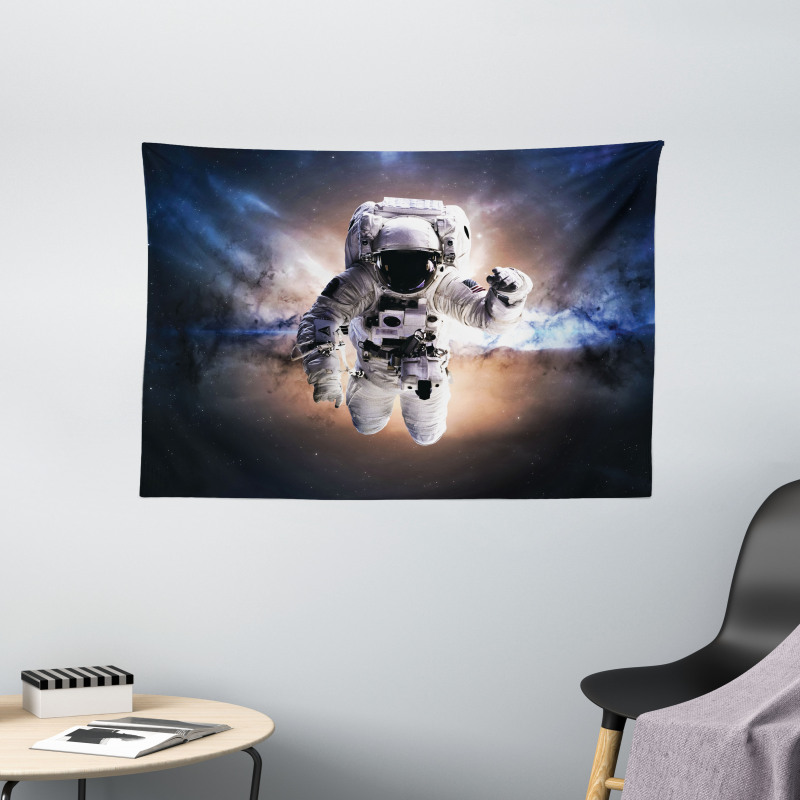 Floating in Space Wide Tapestry