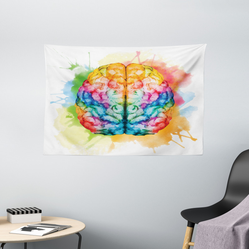 Colorful Human Brain Wide Tapestry
