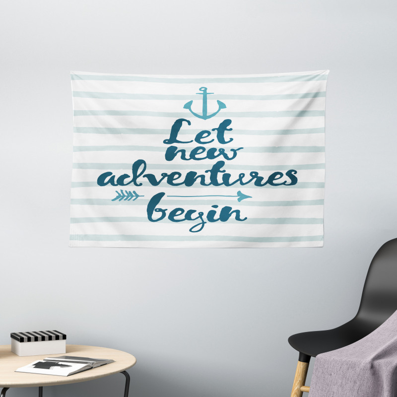 Nautical Anchor Arrow Wide Tapestry