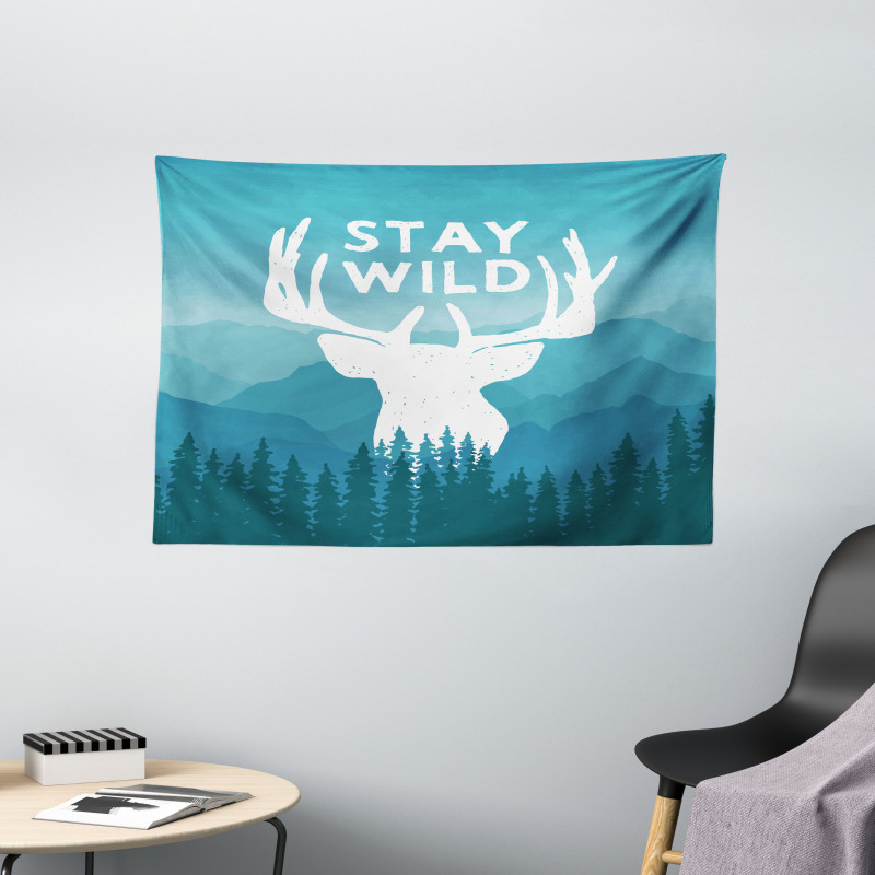 Scenic Wild Forest Wide Tapestry