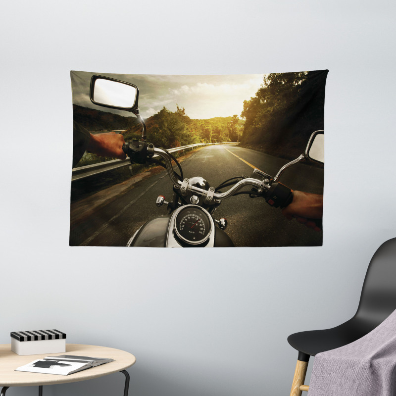 Rider Chopper Road Wide Tapestry