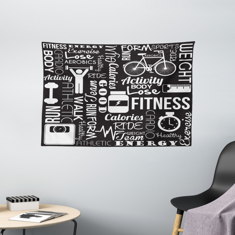 Active Life Words Wide Tapestry