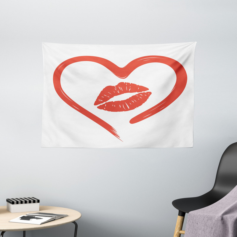 Romance Passion Lipstick Wide Tapestry