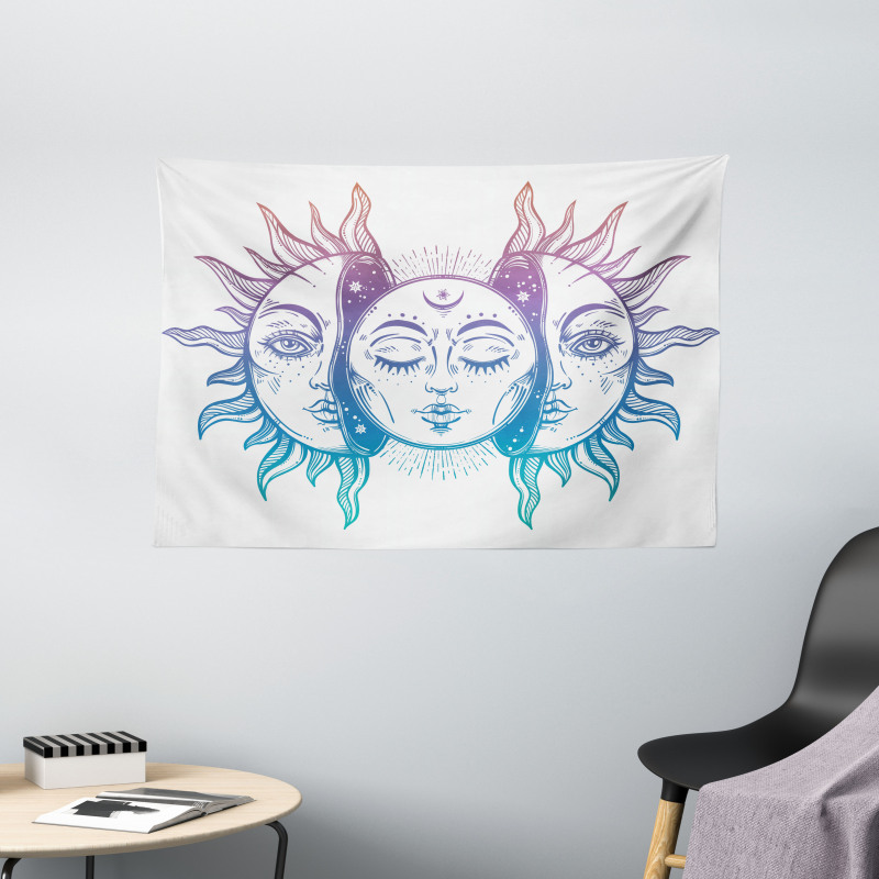 East Oriental Inspired Image Wide Tapestry