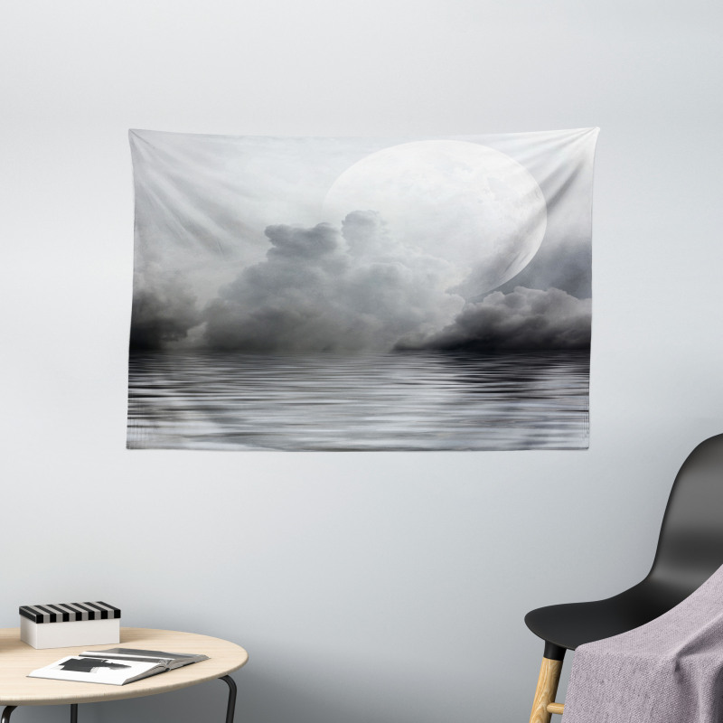 Misty Air and Ocean Art Wide Tapestry