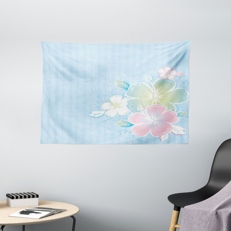 Hibiscus Exotic Plant Wide Tapestry