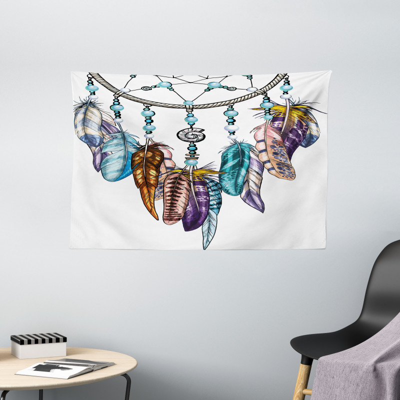 Ornate Dreamcatcher Wide Tapestry