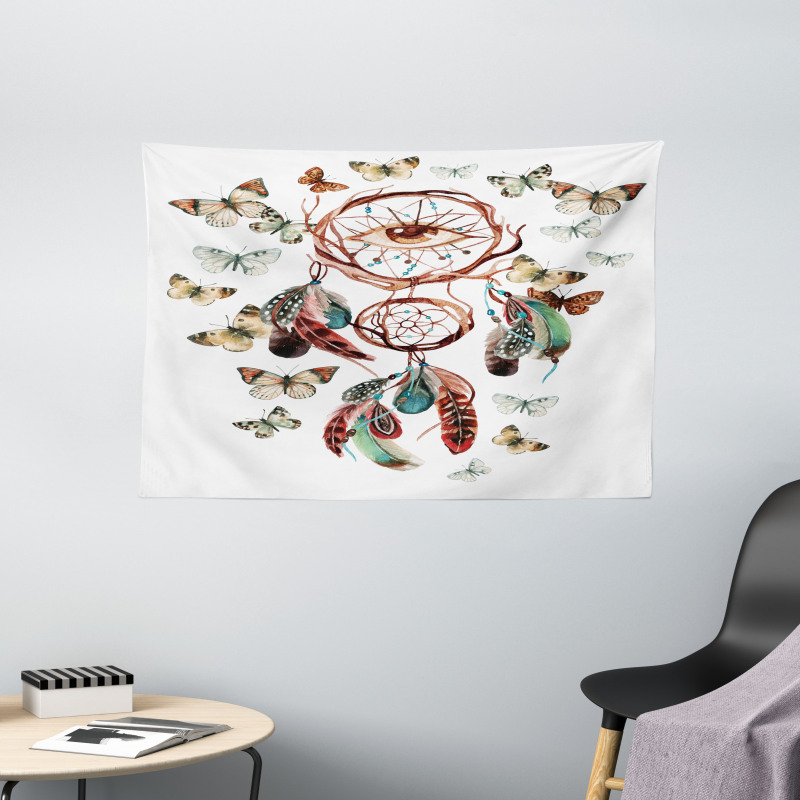 Dreamcatcher Art Wide Tapestry