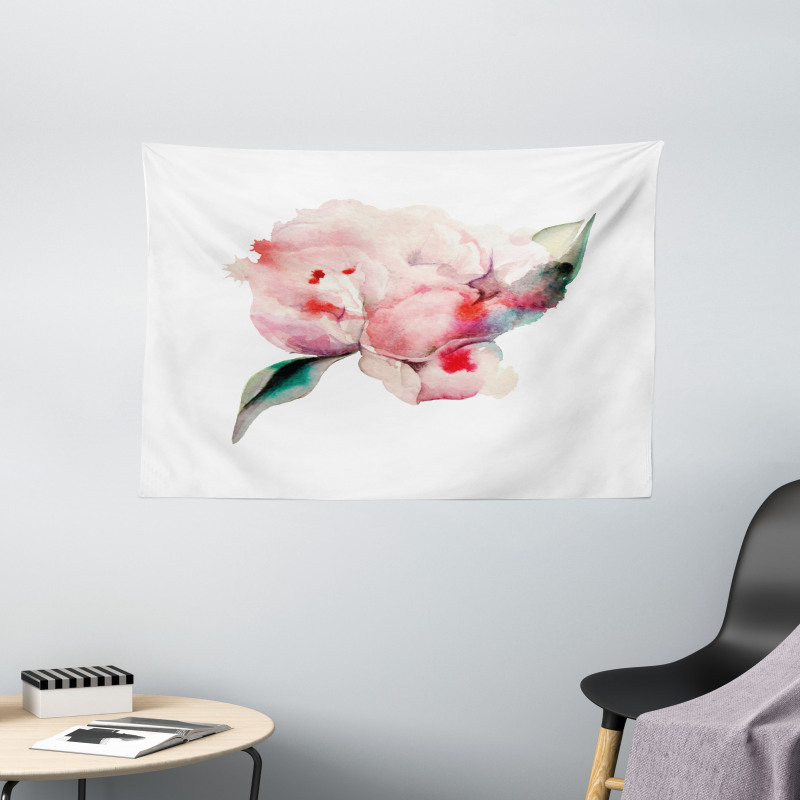 Watercolor Penoies Nature Wide Tapestry