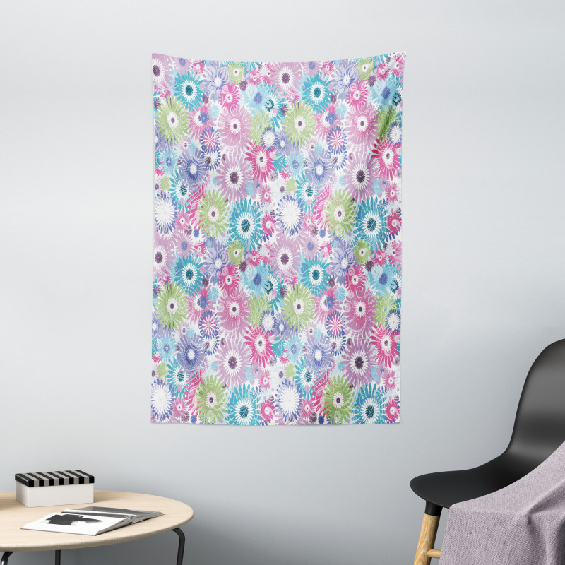 Colorful Vintage Curls Tapestry