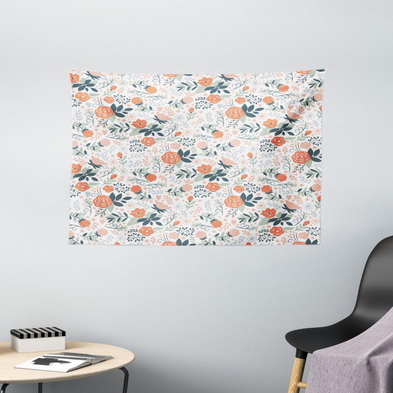 Shabby Nature Botanical Wide Tapestry