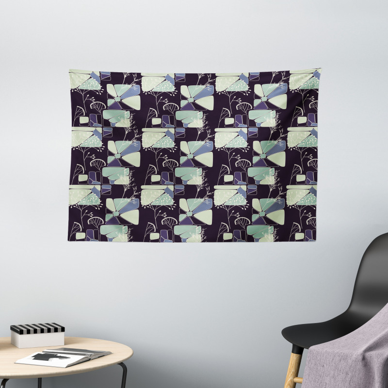 Geometric Soft Spring Wide Tapestry