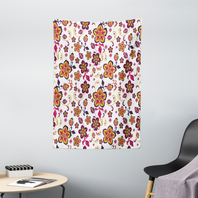 Blooming Flower Pattern Tapestry