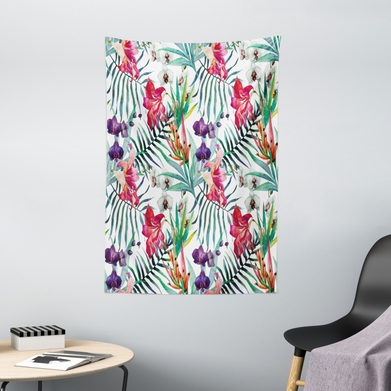 Watercolor Art Tropical Tapestry