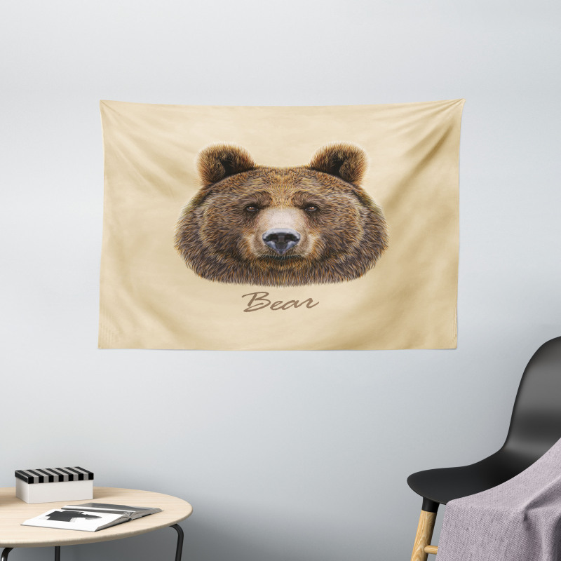 Strong Wild Beast Animal Wide Tapestry