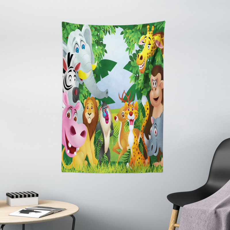 Safari Jungle Funny Tapestry