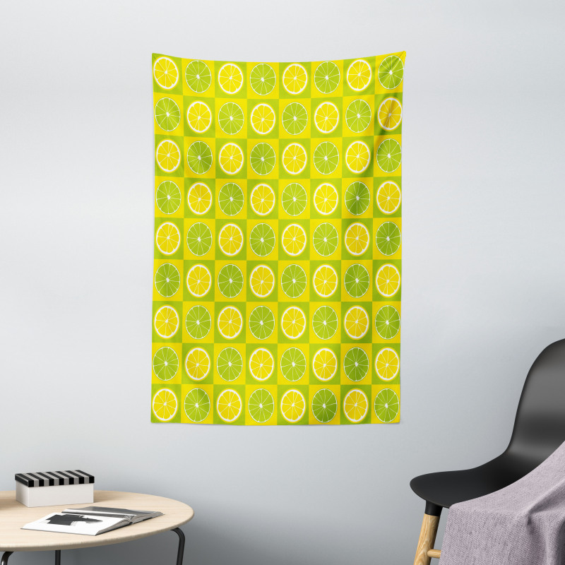 Lemon Lime Pop Art Tapestry