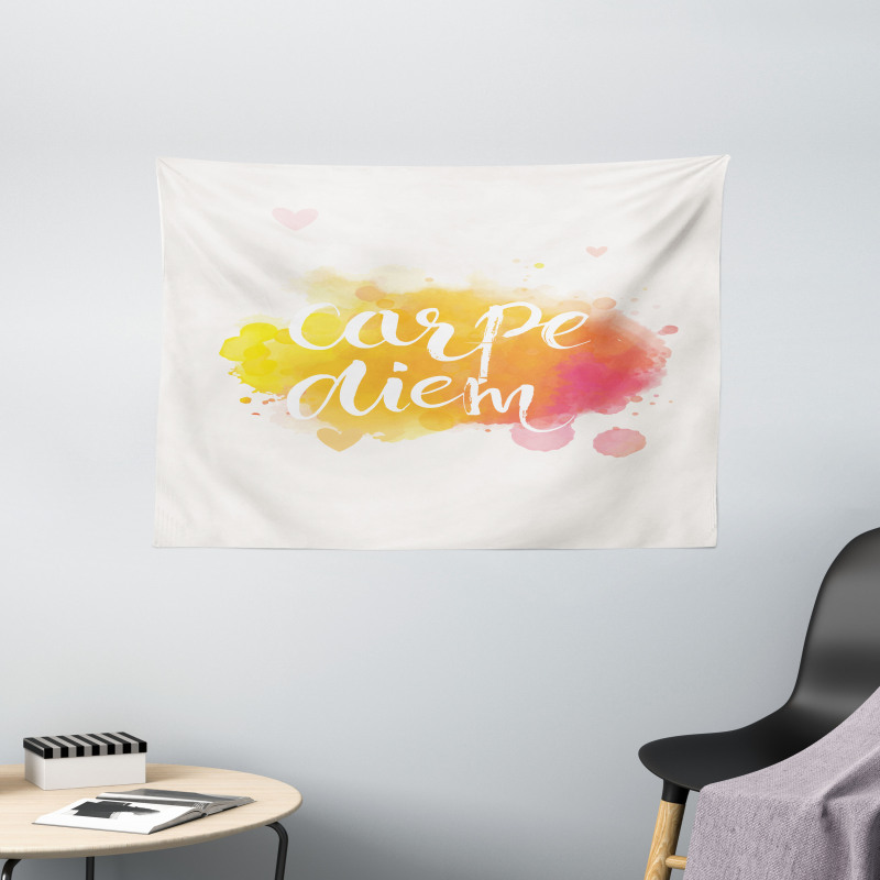 Carpe Diem Art Wide Tapestry