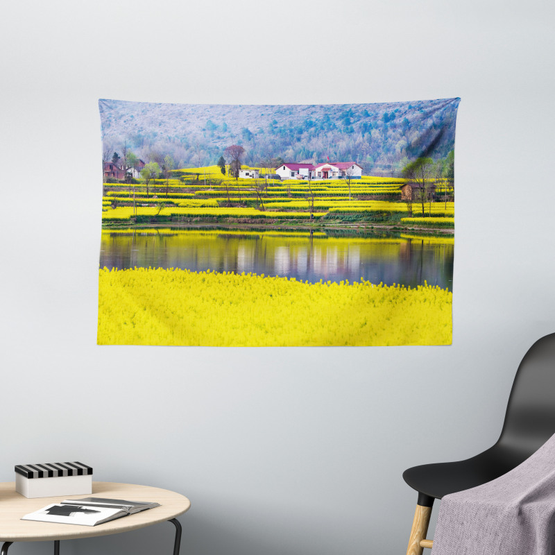 Spring Scenery Wide Tapestry