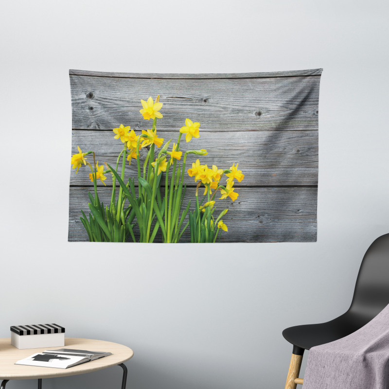 Daffodil Bouquet Wide Tapestry