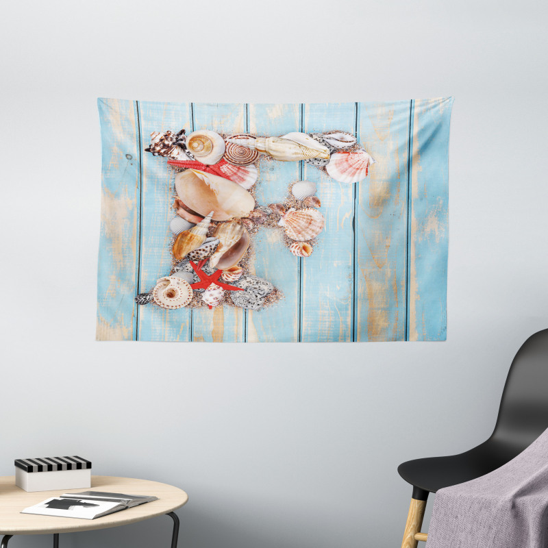 Coastal Soft Colored Wide Tapestry