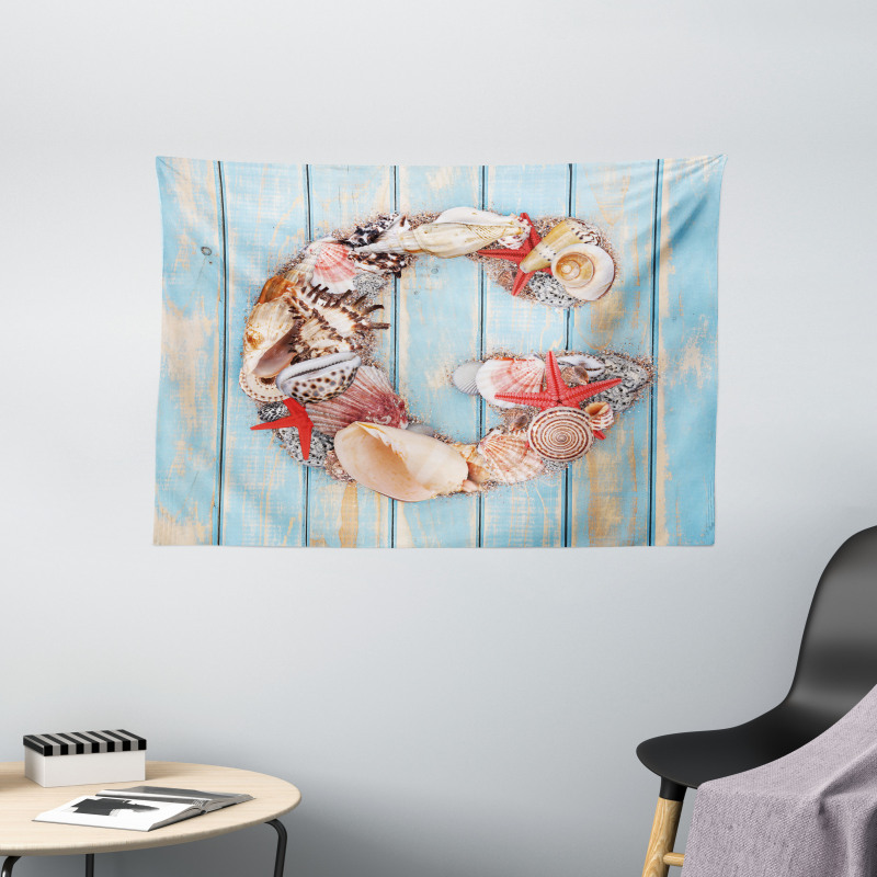 Pale Wooden Background Wide Tapestry
