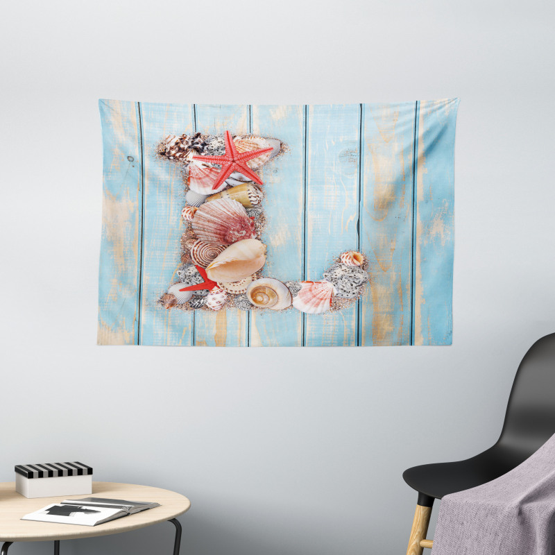 Ocean Inspired Theme Wide Tapestry