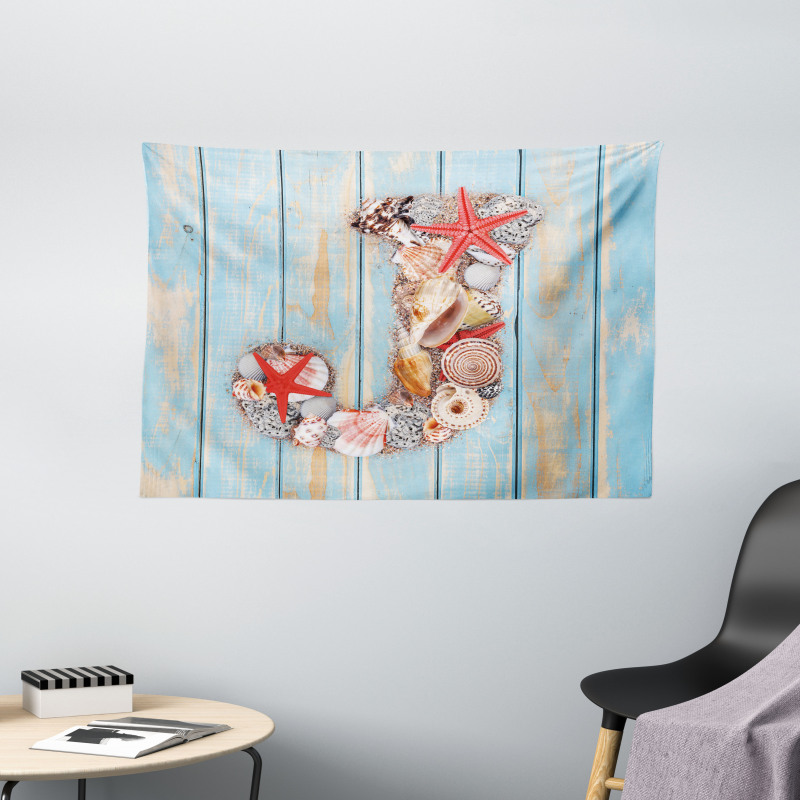 Tropic Rustic Summer J Wide Tapestry