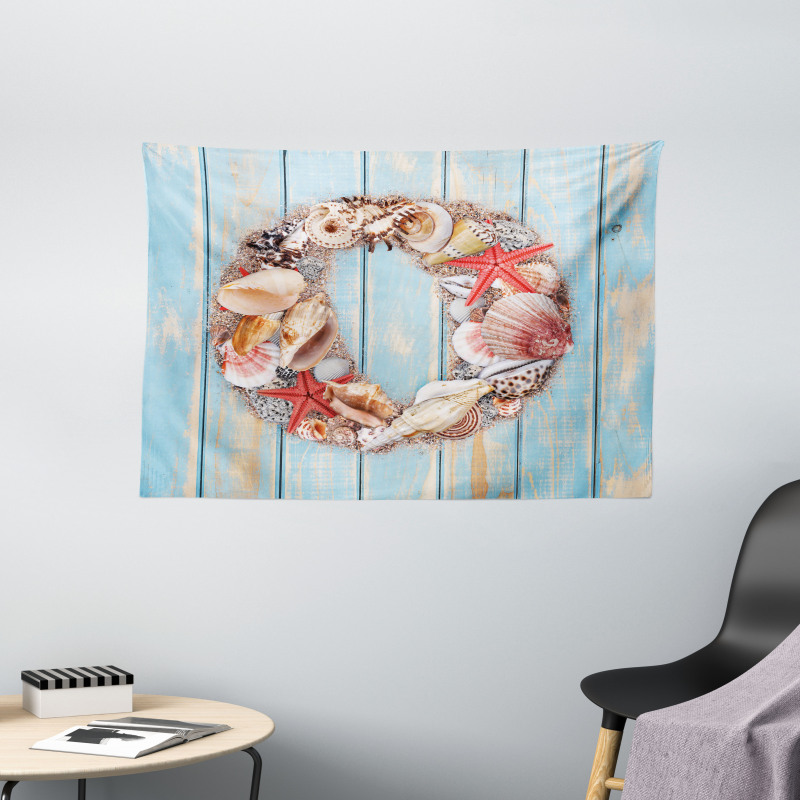 Nautical Life Inspired Wide Tapestry