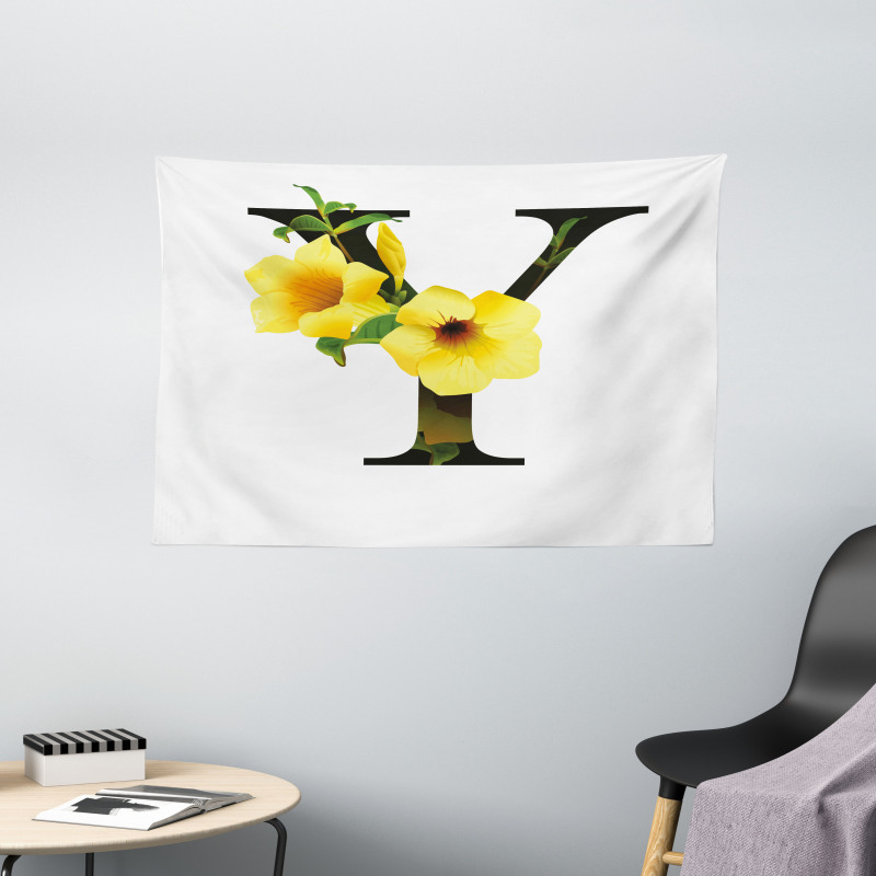 Yellow Bells Capital Y Wide Tapestry